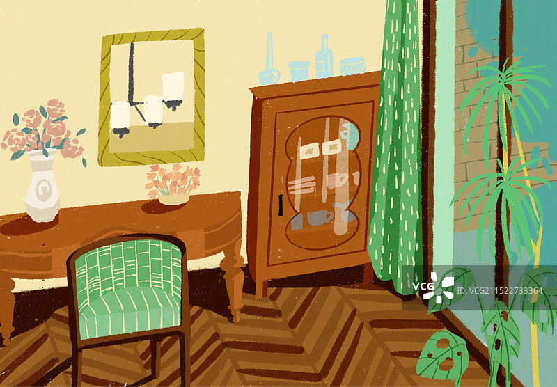 复古房屋内饰图片素材