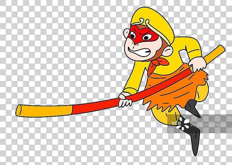 孙悟空，金箍棒，打图片素材