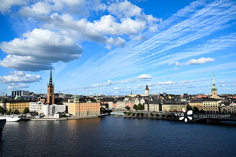 斯德哥尔摩老城区和市政厅图片素材