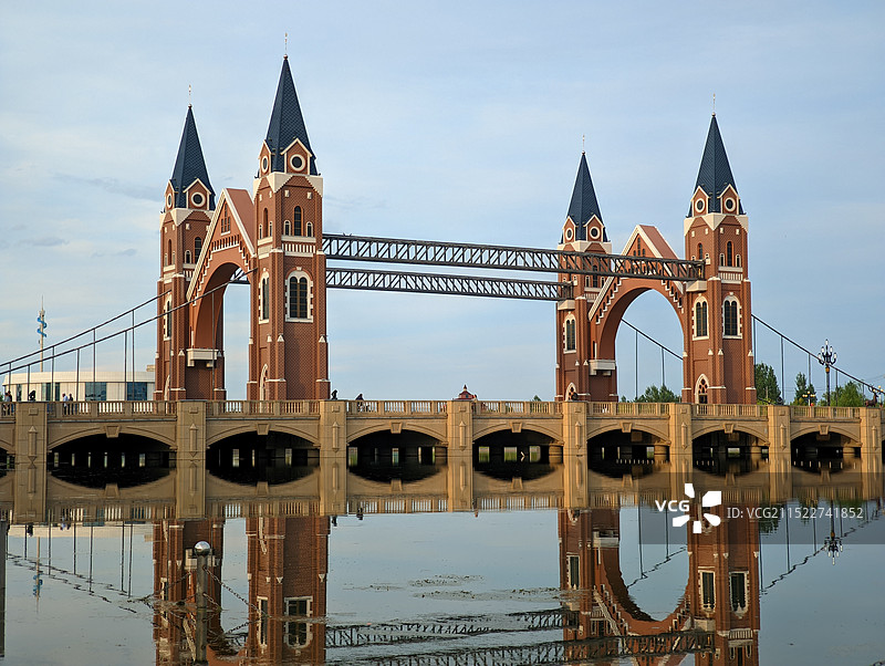 布尔津网红桥图片素材