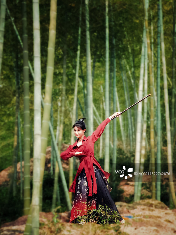 北峰侠女：竹海侠影图片素材