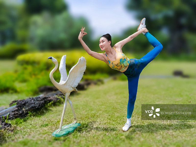 亭亭鹤立图片素材