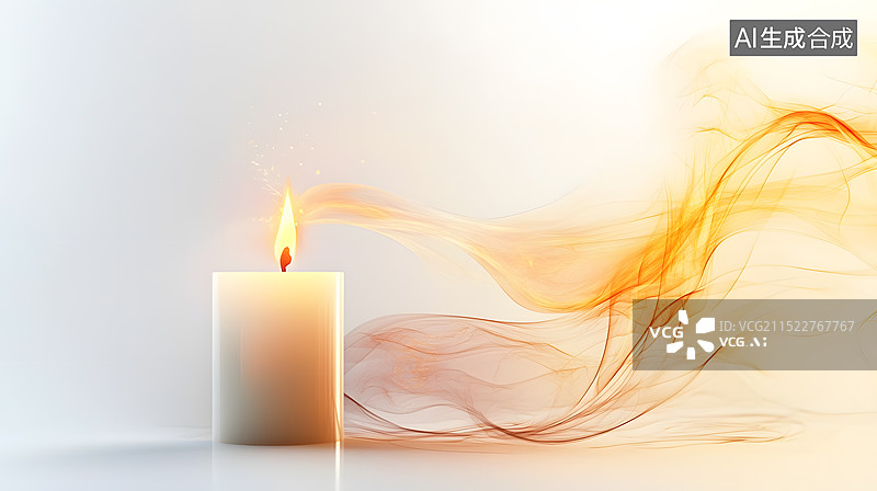 【AI数字艺术】梦幻节日蜡烛烛火烛光图片素材