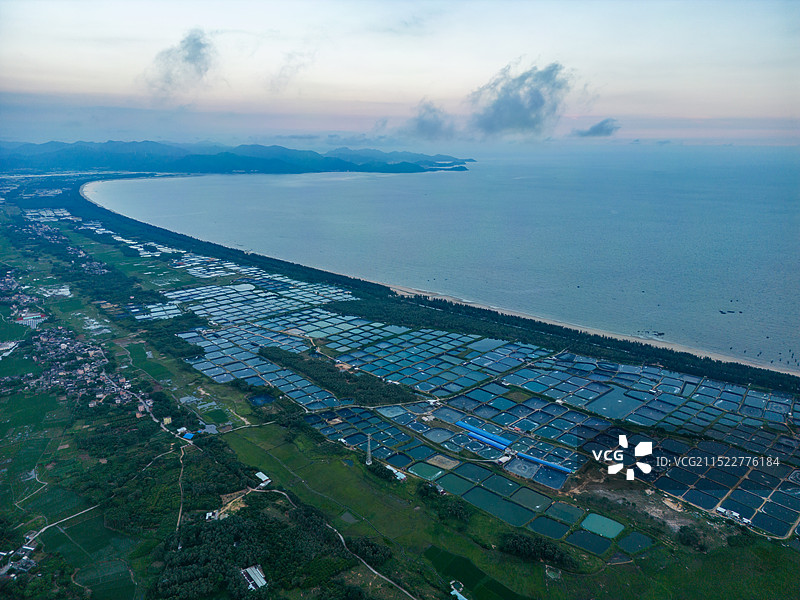 广东省阳江市阳东区大沟镇海岸线图片素材