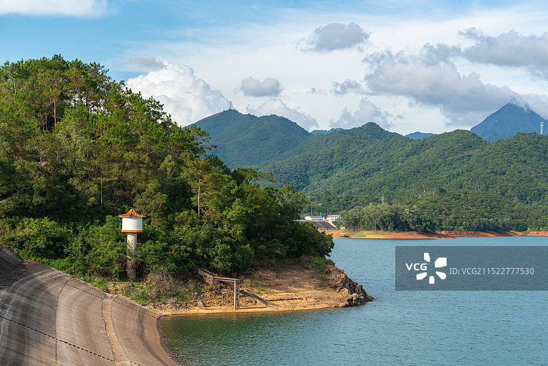 广东省茂名市电白罗坑水库水利设施图片素材