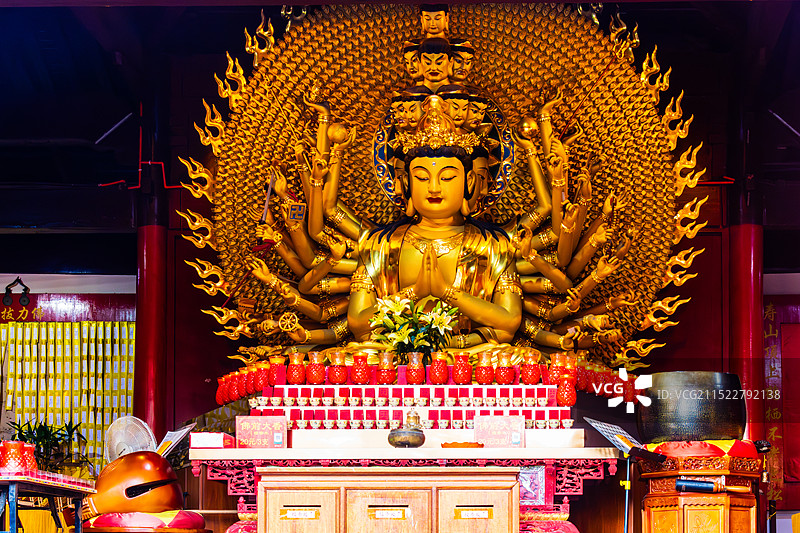 军山普陀别院千手观音图片素材