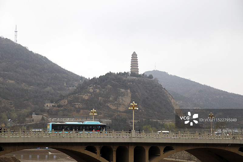 陕西延安宝塔山图片素材