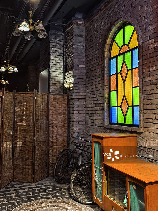 北京和平菓局复古墙角图片素材