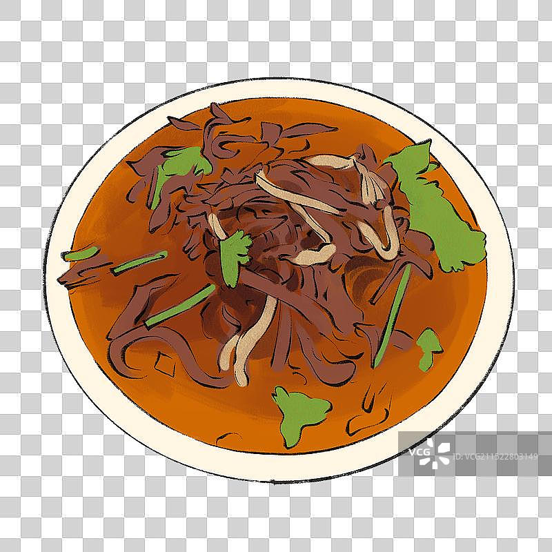 羊杂碎-内蒙古特色美食土特产小吃插画元素图片素材