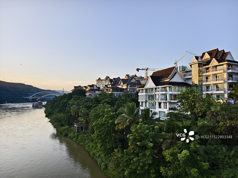 西双版纳湄公河边图片素材