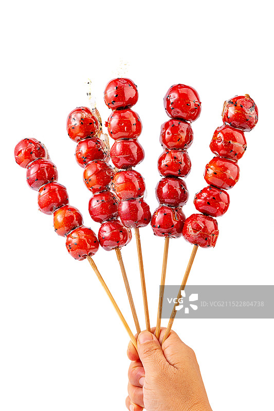 山楂冰糖葫芦白底图图片素材