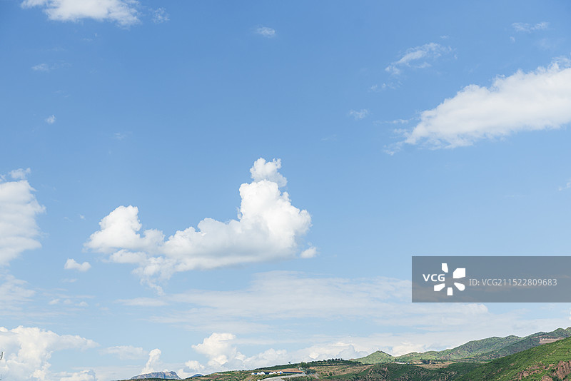 河北张家口市大境门风景区美丽的自然风光图片素材