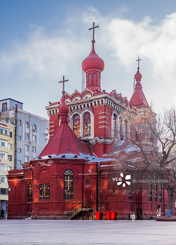 哈尔滨圣阿列克谢耶夫教堂图片素材
