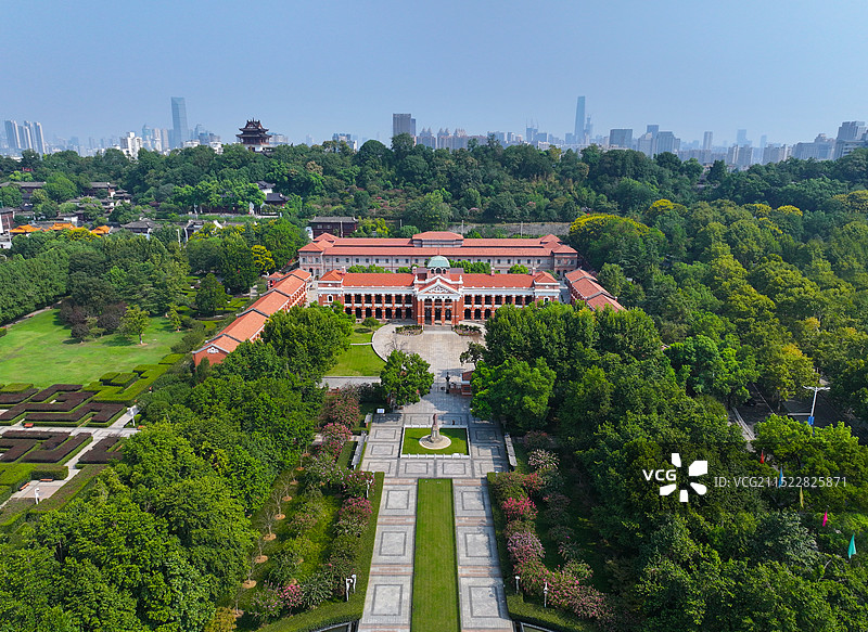湖北省武汉市武昌区首义文化旅游景区辛亥革命博物院航拍图片素材