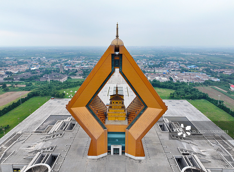 陕西省宝鸡市扶风县法门寺航拍图片素材