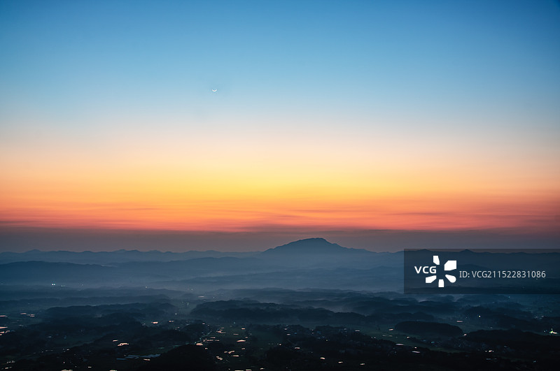 邵东芭蕉山日落图片素材