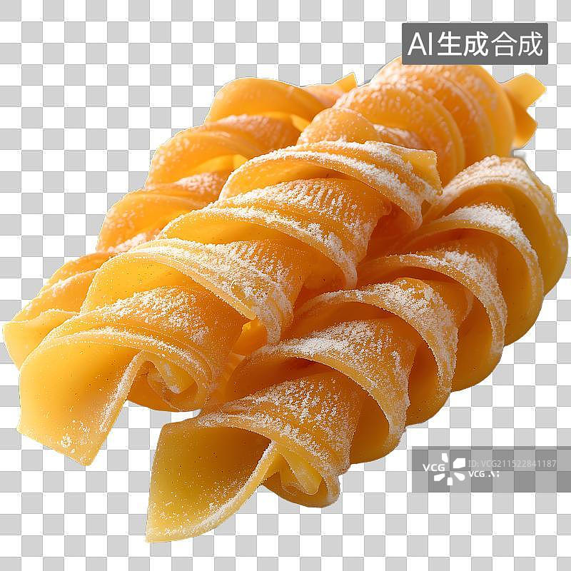 【AI数字艺术】免抠|撒上糖粉的甜鸡蛋面图片素材
