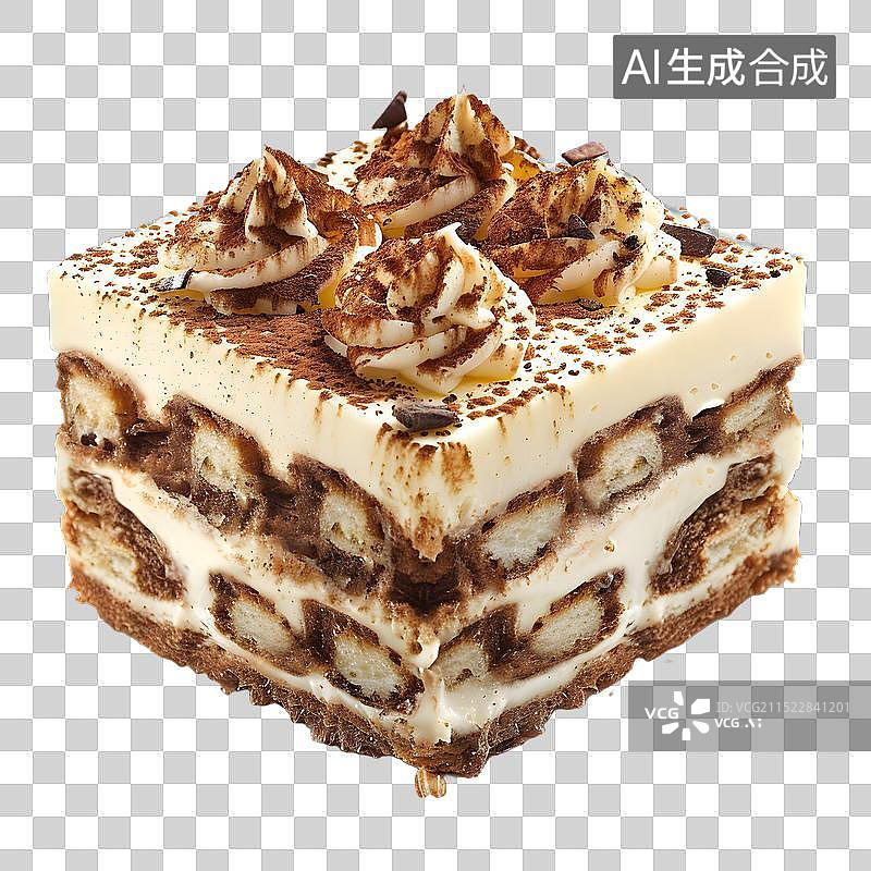 【AI数字艺术】免抠|提拉米苏蛋糕图片素材