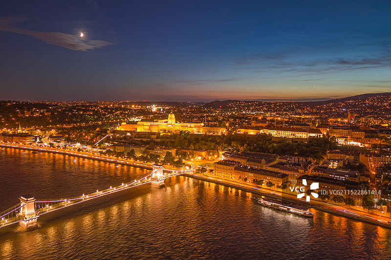 多瑙河月色图片素材