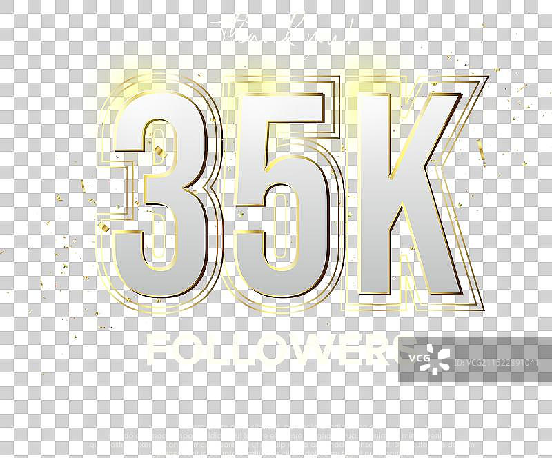 感谢3.5万粉丝白色数字图片素材