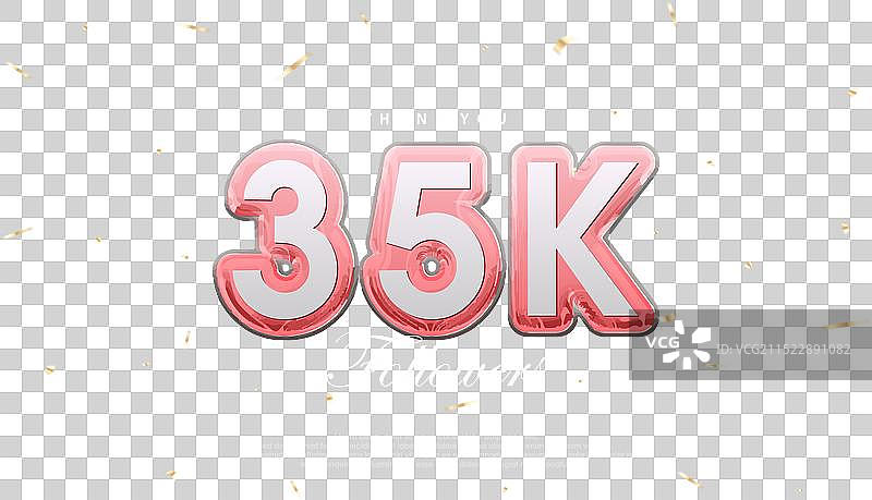 用于庆祝3.5万粉丝的红色背景图片素材