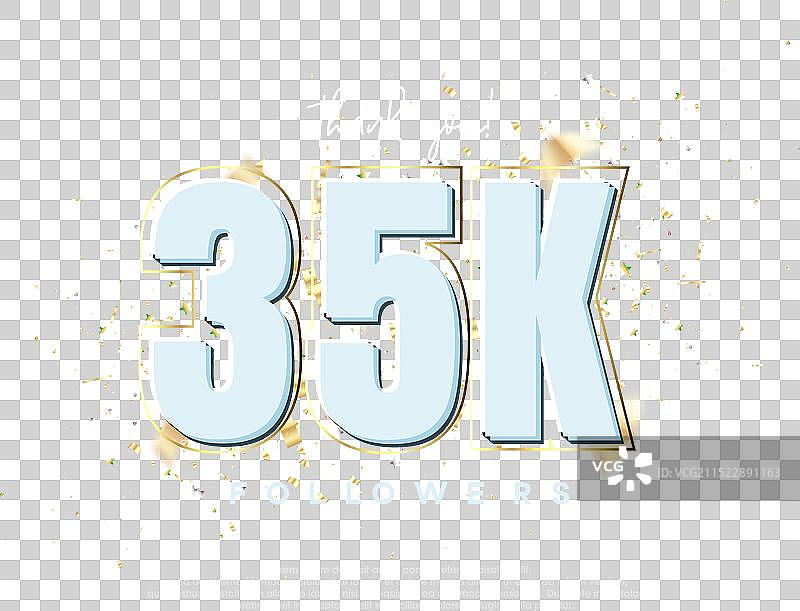 现代奢华风3.5万粉丝庆祝图片素材