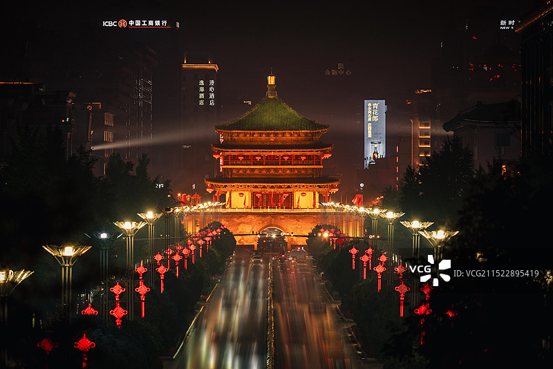 西安钟楼图片素材