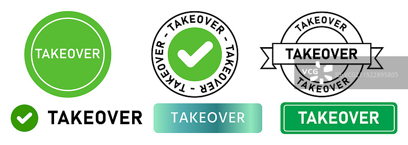 绿色收购徽章印章图片素材