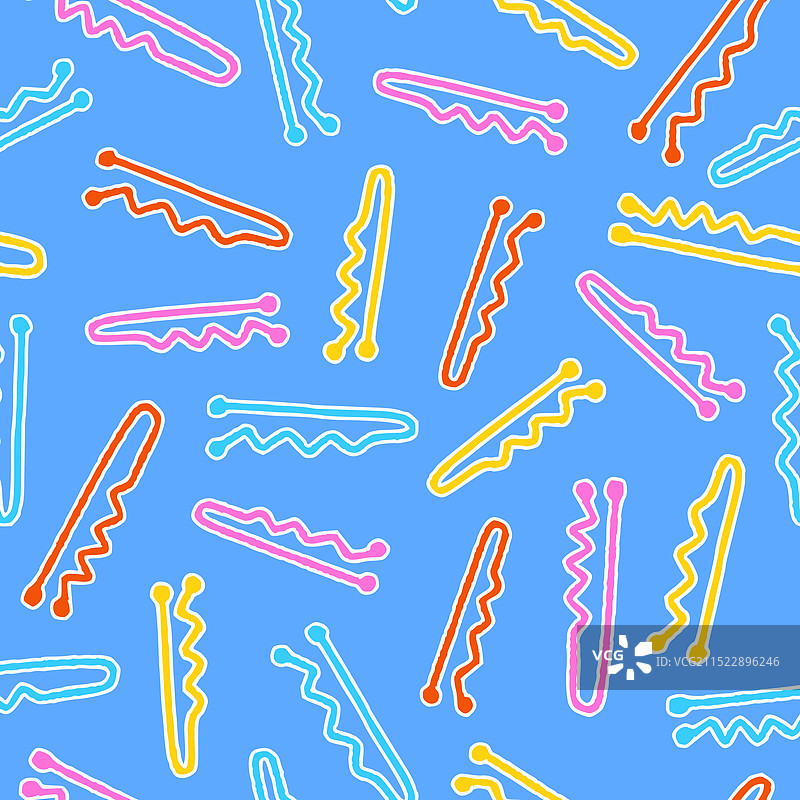 发夹无缝图案设计图片素材