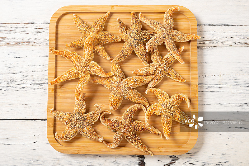 中药海星干顶视图水平画幅图片素材