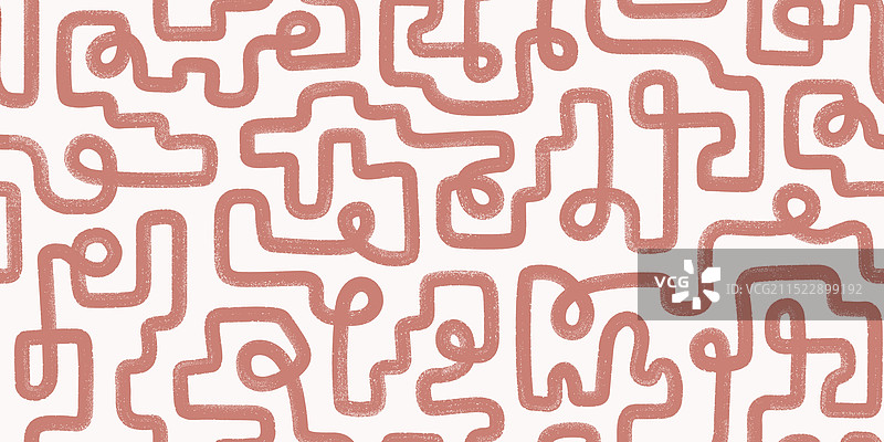 画笔绘制的迷宫线条图片素材