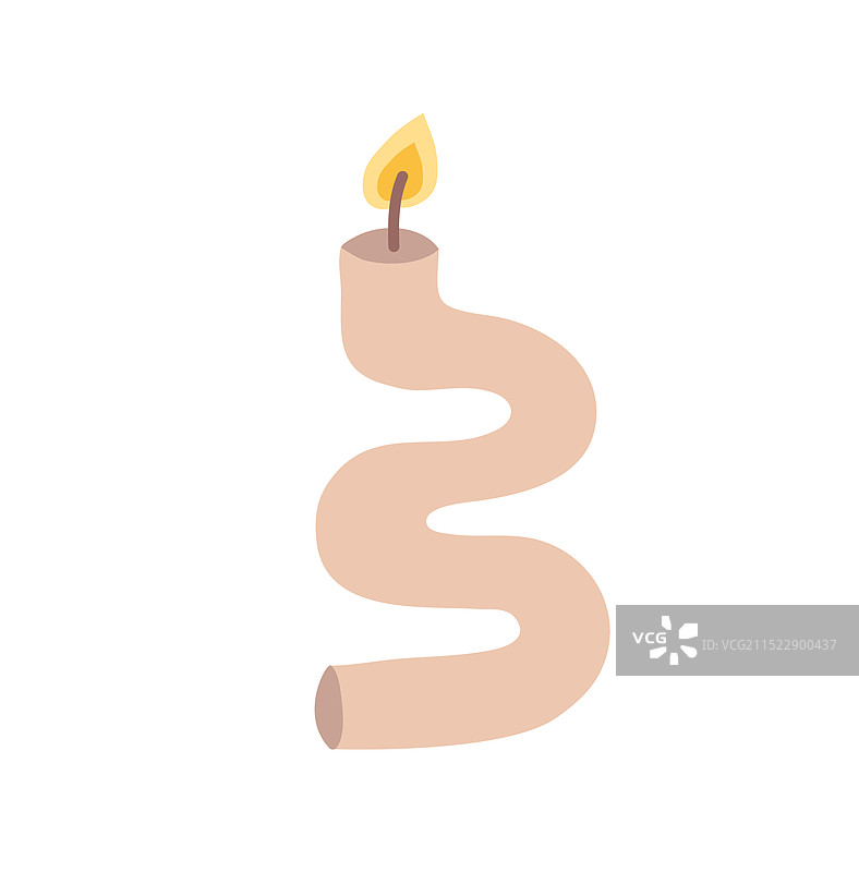 手绘彩色蜡烛扁平风格素材图片素材