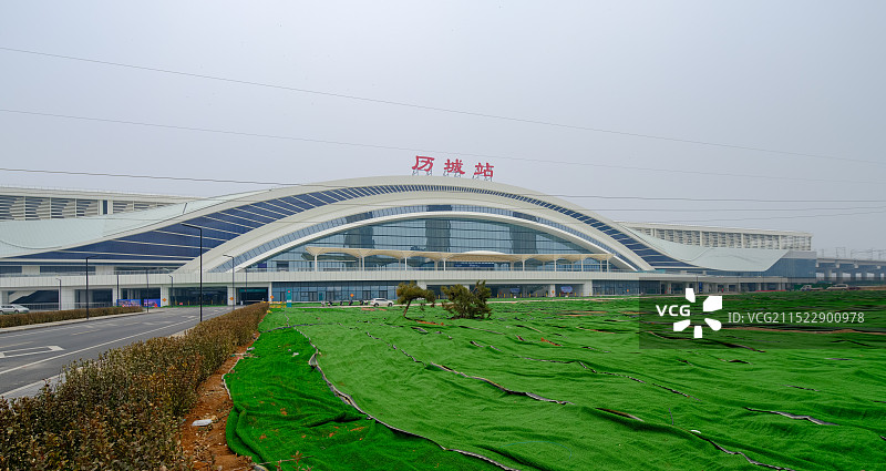 山东济南火车站-历城站外景图片素材