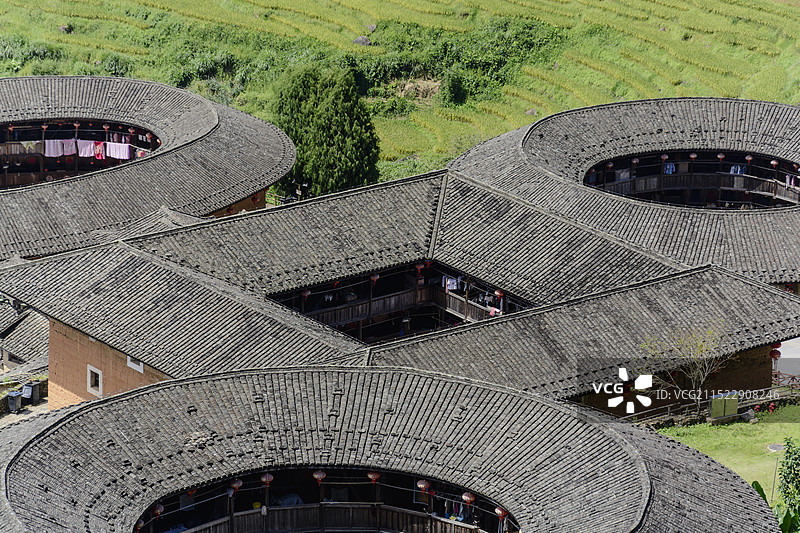 福建漳州南靖县田螺坑土楼群图片素材