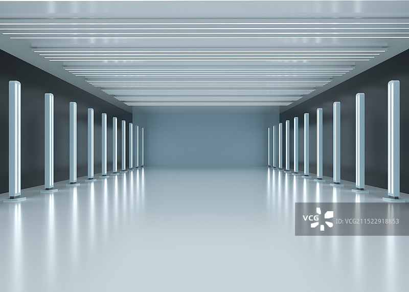 3D渲染展厅房间图片素材