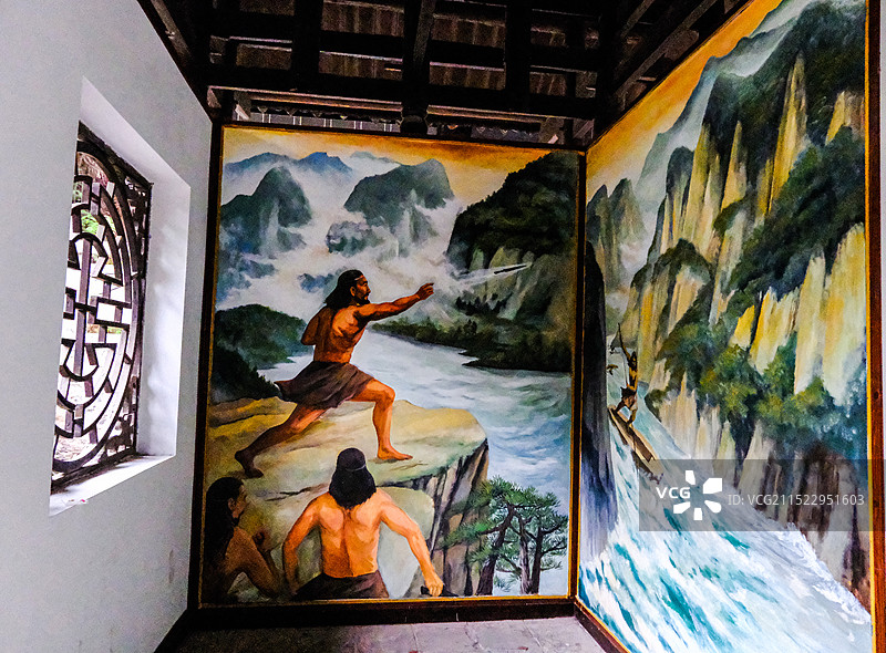 中国湖北恩施市恩施土司城，土司城廪君殿,廪君祠图片素材