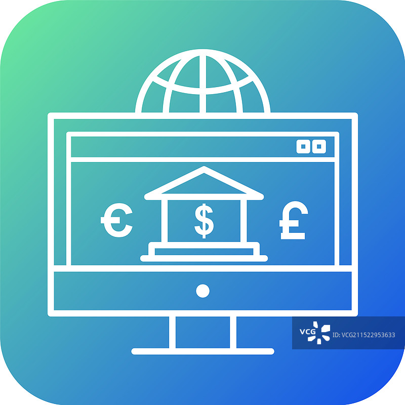 网上银行线性图标背景图案符号图片素材