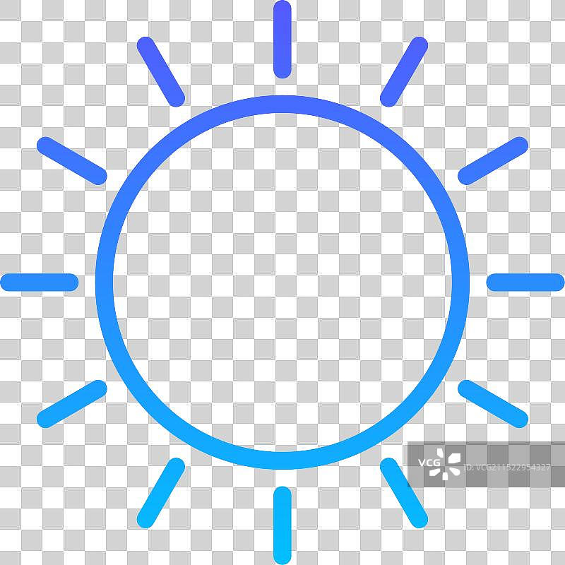 太阳渐变线条图标符号视觉设计图片素材