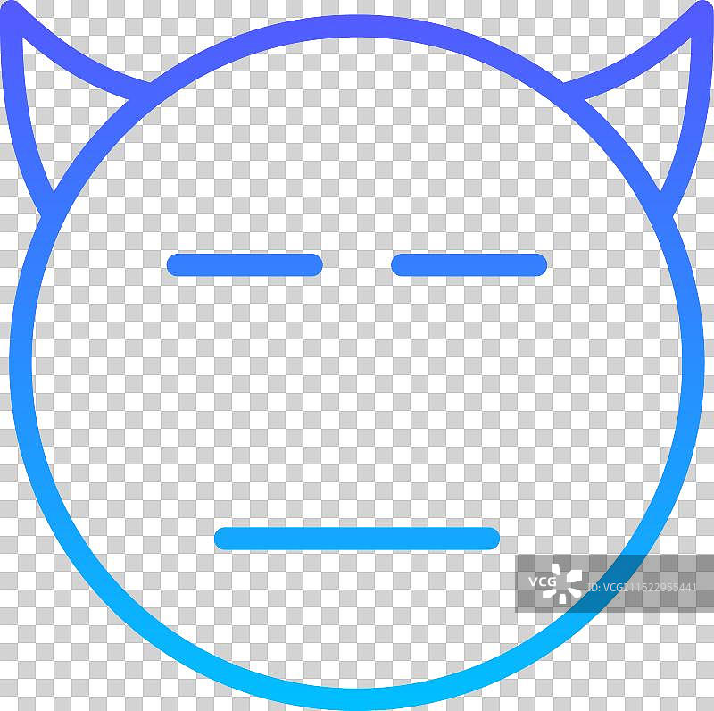 无表情的线条渐变图标图片素材