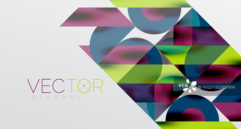 色彩斑斓的圆形元素与阴影图片素材