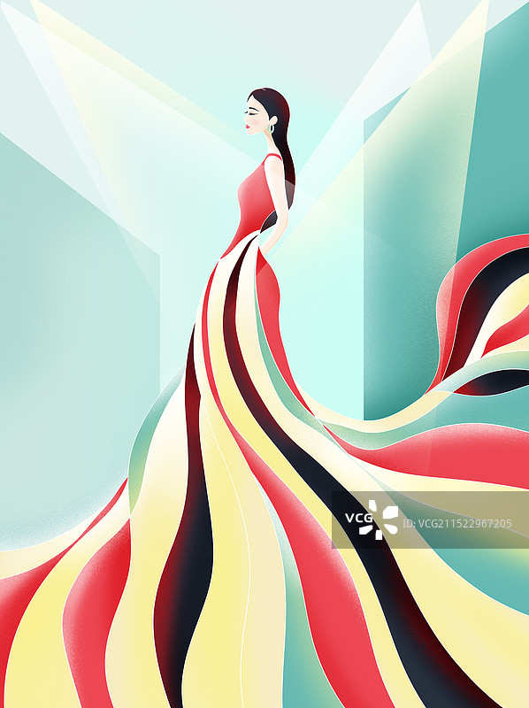 女生节女王节手绘女神节妇女节插画女神插画图片素材