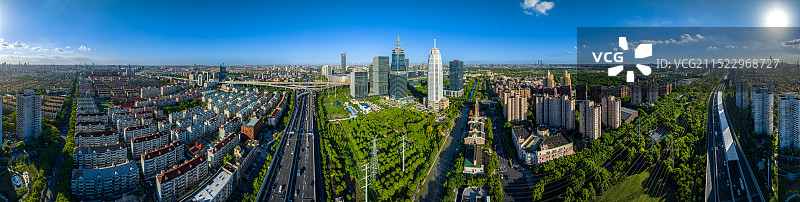 浦东民航大厦 杨高中路中环路立交 浦东开发开放 薛家浜河道 金桥城市副中心 碧云国际社区图片素材