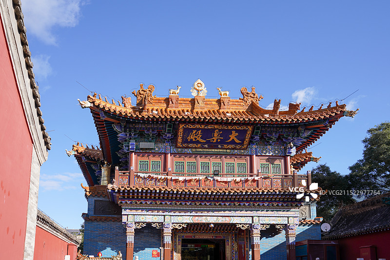 内蒙古 呼和浩特 大召历史文化旅游区 大召无量寺 大乐殿图片素材
