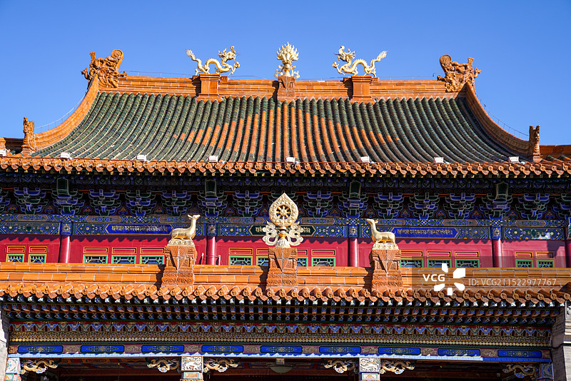 内蒙古 呼和浩特 大召历史文化旅游区 大召无量寺图片素材