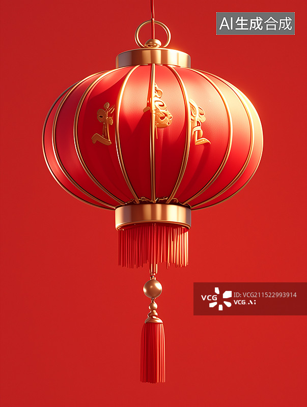 【AI数字艺术】中国红灯笼图片素材