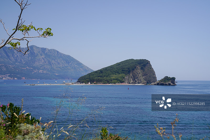 黑山 布德瓦 亚得里亚海 莫格伦海滩图片素材