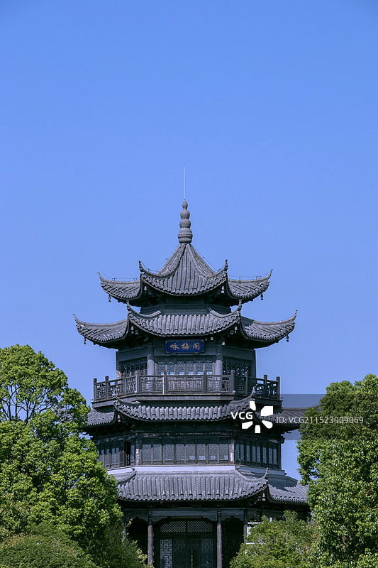 盐城梅花湾景区咏梅阁图片素材