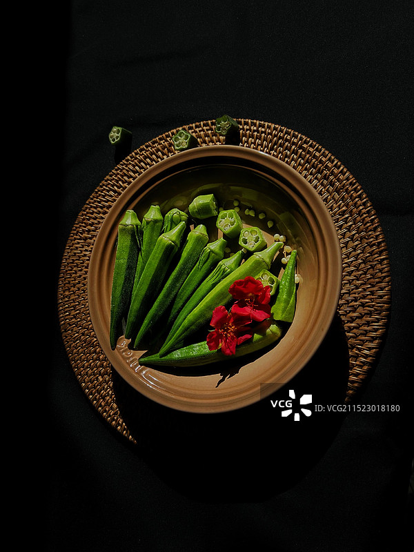 秋葵～～收获图片素材