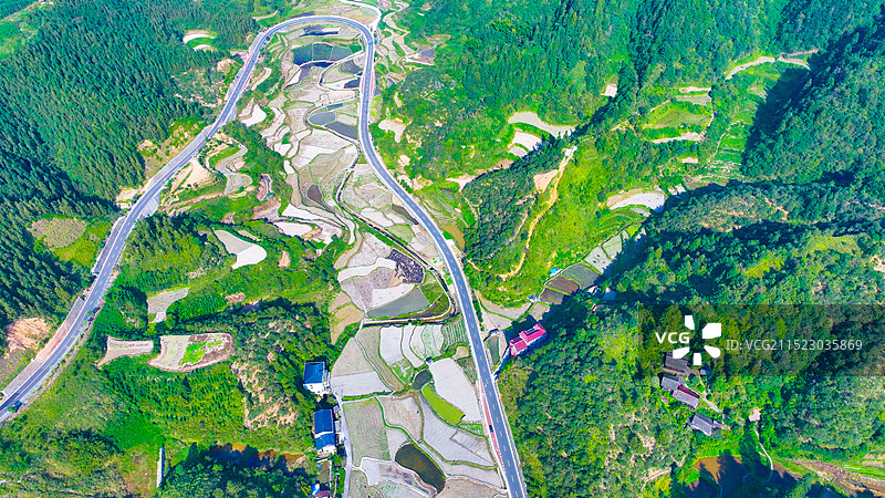 贵州锦屏乡村田园壮美风光图片素材