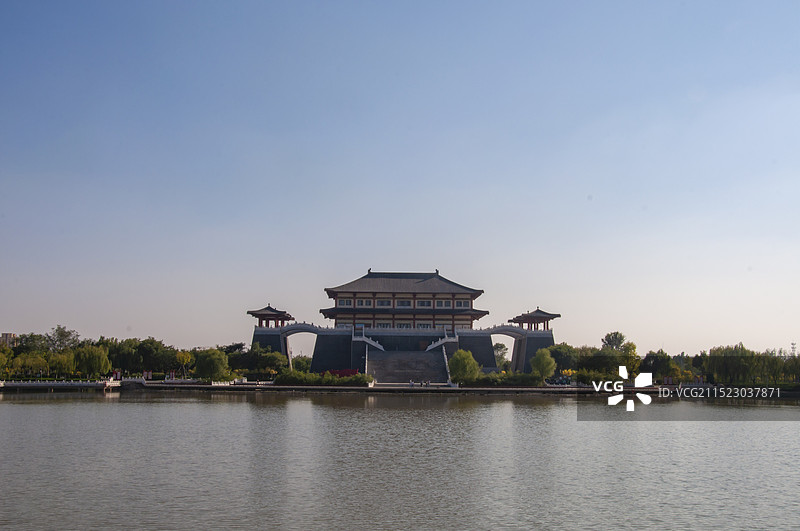 德州市武城县地标弦歌湖公园弦歌台图片素材